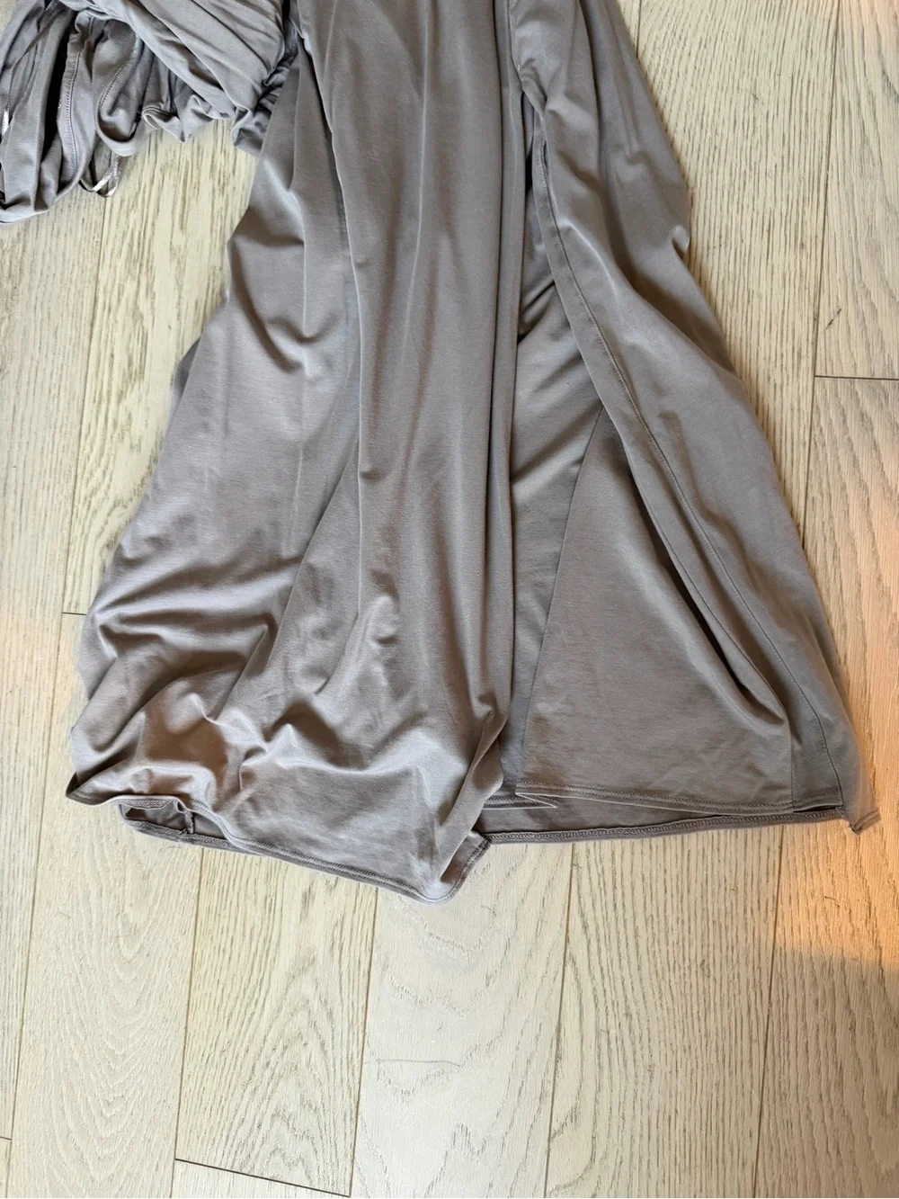 Abercrombie & Fitch Taupe Square-Neck Maxi Dress